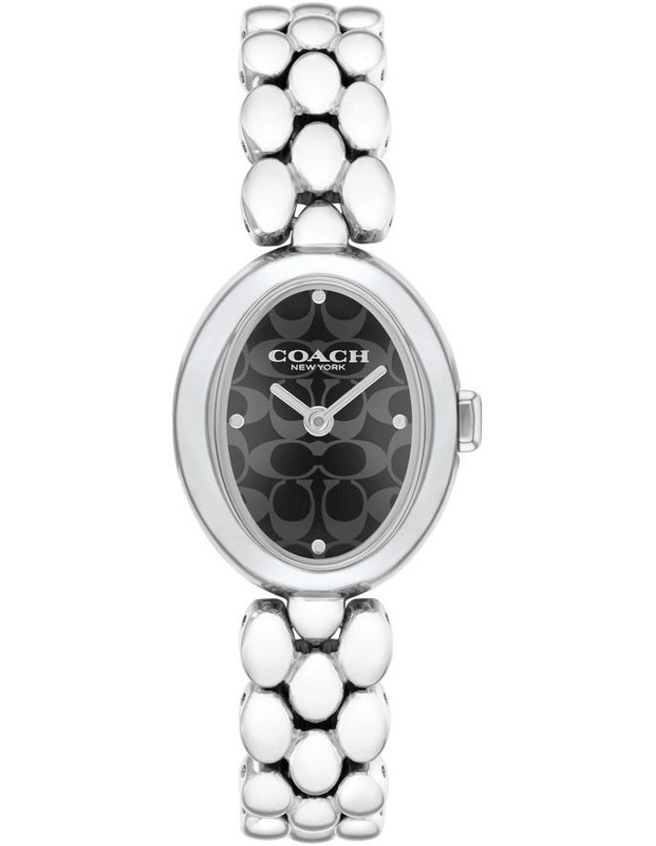 Sammy Calfskin Dial Watch in Black