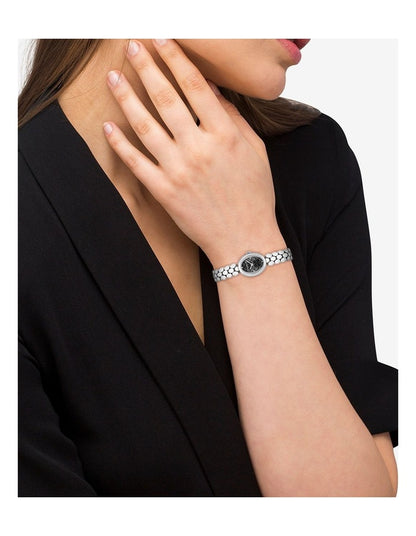 Sammy Calfskin Dial Watch in Black