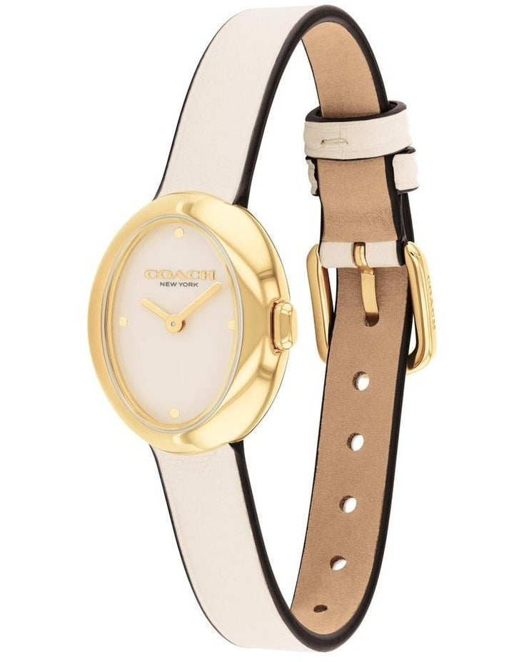 Sammy Calfskin Dial Watch in Chalk