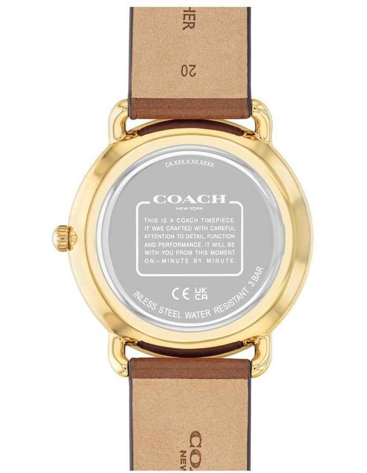 Elliot Saddle Calfskin Dial Watch in Gold