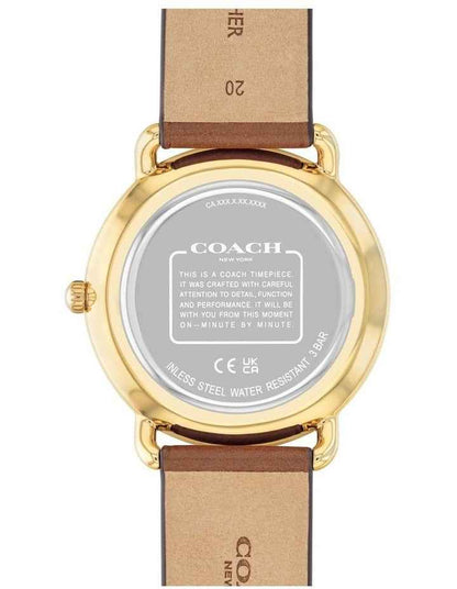 Elliot Saddle Calfskin Dial Watch in Gold