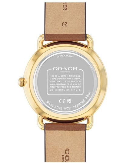 Elliot Saddle Calfskin Dial Watch in Gold