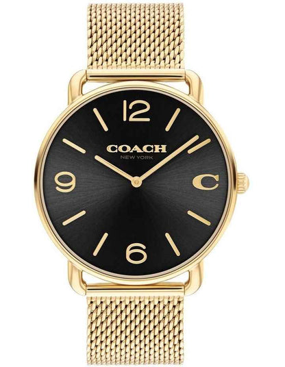 Elliot Ionic Plated Thin Steel Dial Watch in Black