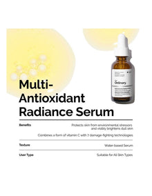 Multi-Antioxidant Radiance Serum with Vitamin C for Brightening and Antioxidant Support 30ml