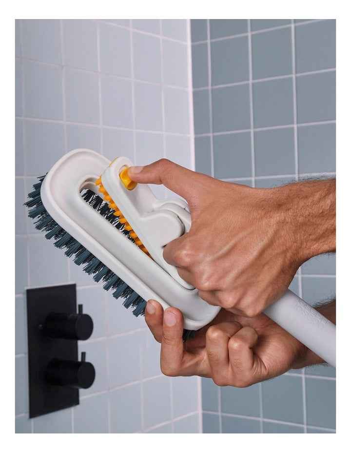 Clean Tech 2-in-1 Tile Scrubber in Light Stone