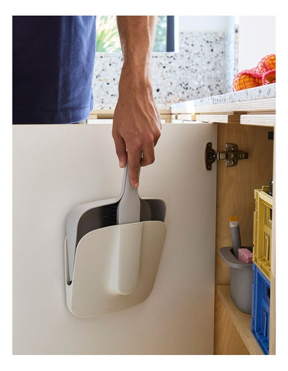 CleanTech Wall-Mounted Dustpan And Brush in Multi