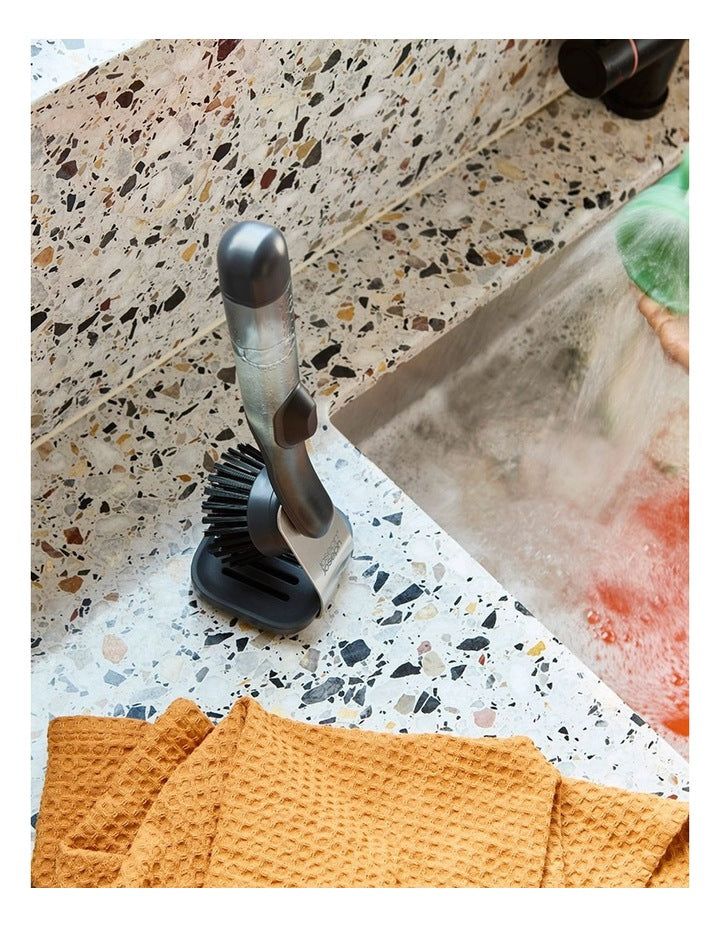 Soap Dispenser Dish Brush With Stand in Multi