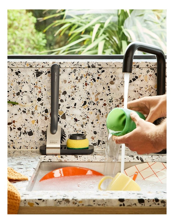 SinkTech Brush With Large Storage Stand in Graphite