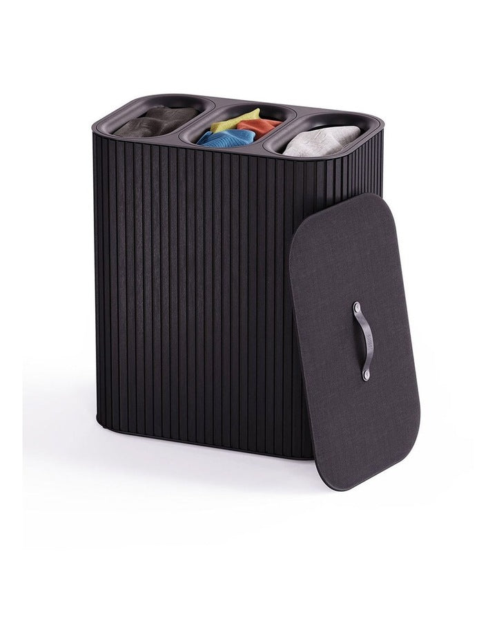 Tota Trio Luxe Laundry Basket 90L in Black