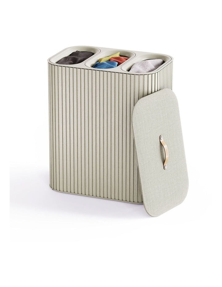 Tota Trio Luxe Laundry Basket 90L in Ecru