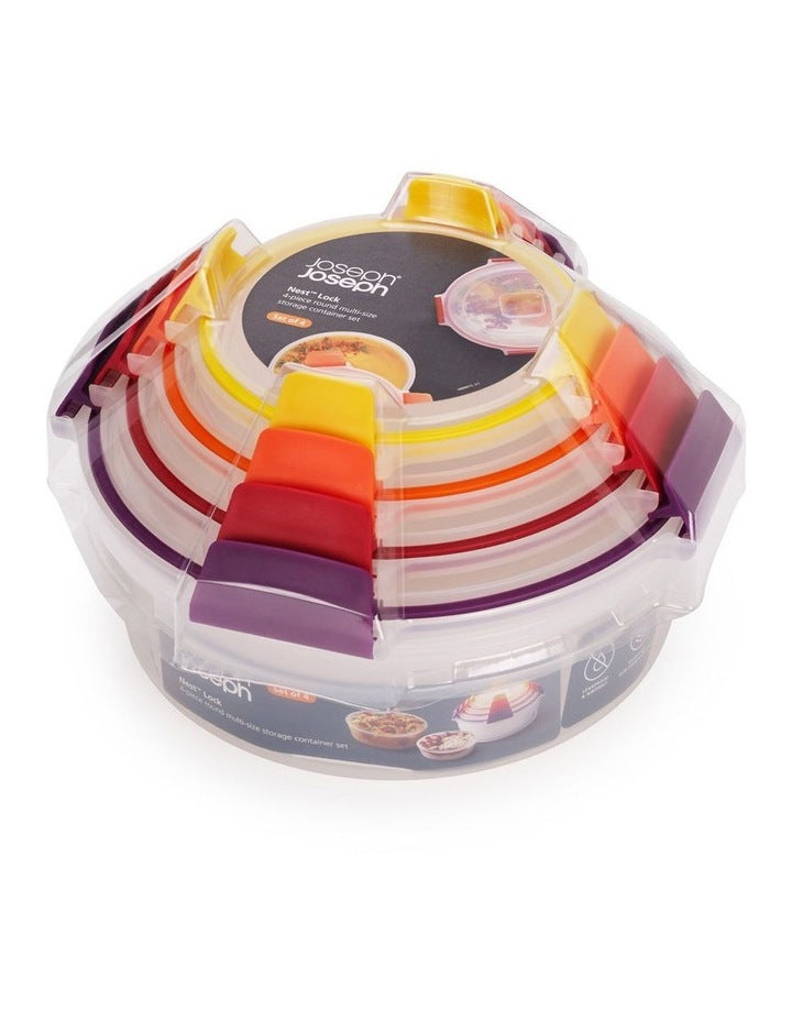 Nest Lock Round Box 4 Pieces in Multi