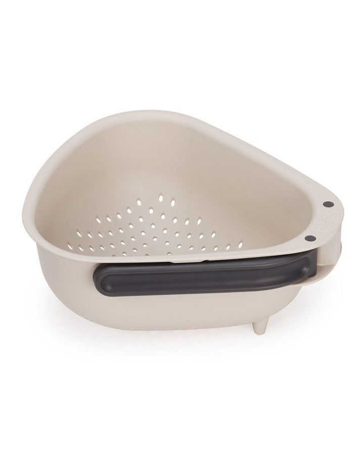 Droplet Large Plastic Folding Colander in Stone