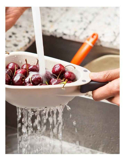 Droplet Mini Small Folding Colander in Stone