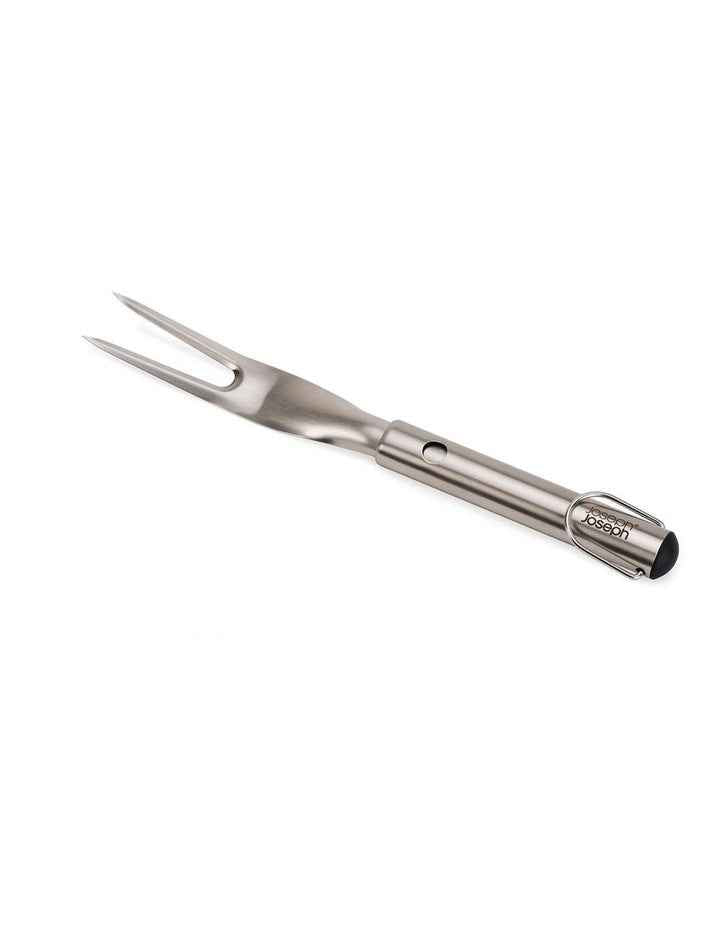 GrillOut BBQ Fork with Retractable Head in Stainless Steel