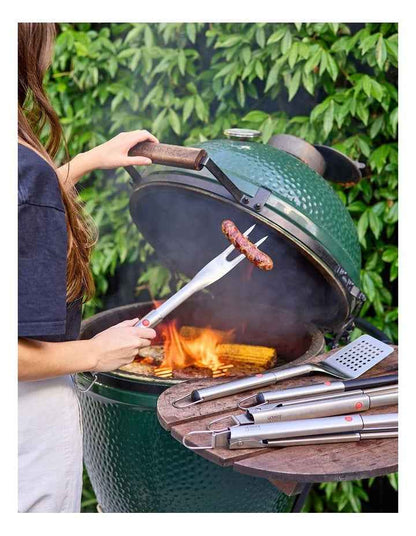 GrillOut BBQ Fork with Retractable Head in Stainless Steel