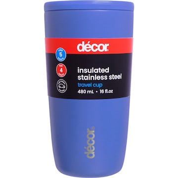 Decor Insulated Travel Cup Double Wall Assorted 480mL each