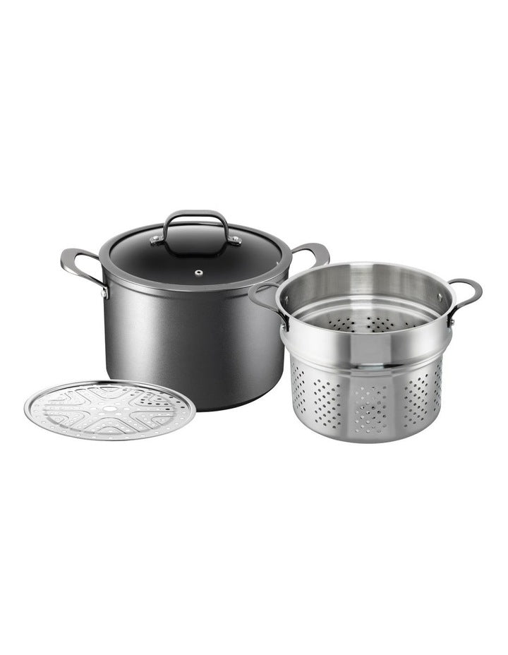 ARCTEC 24cm Stockpot with Lid, Pasta & Steamer Insert