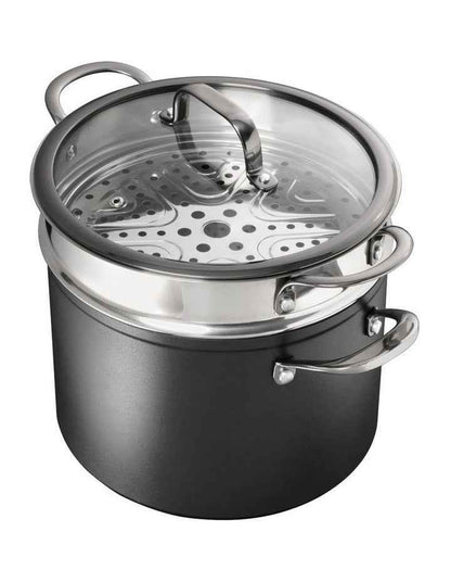 ARCTEC 24cm Stockpot with Lid, Pasta & Steamer Insert