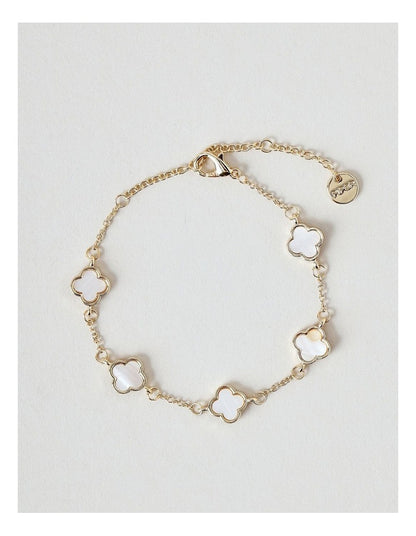 Clover Charms Bracelet in Gold