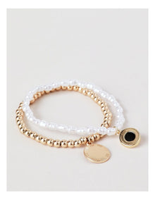 Charm Set Bracelets 2 Pack in Gold