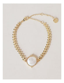 Circle Big Charm Bracelet in Gold