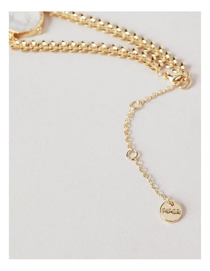 Circle Big Charm Bracelet in Gold