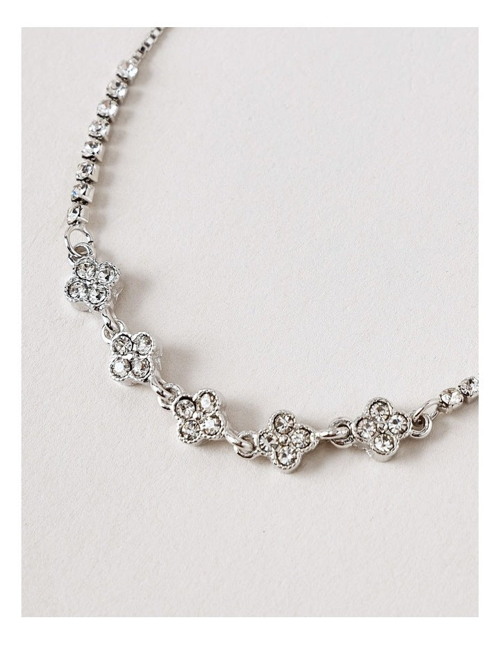 Clover Charms Bracelet in Silver