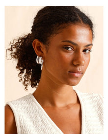 Twist Hoop Earrings 3 Pack in Silver