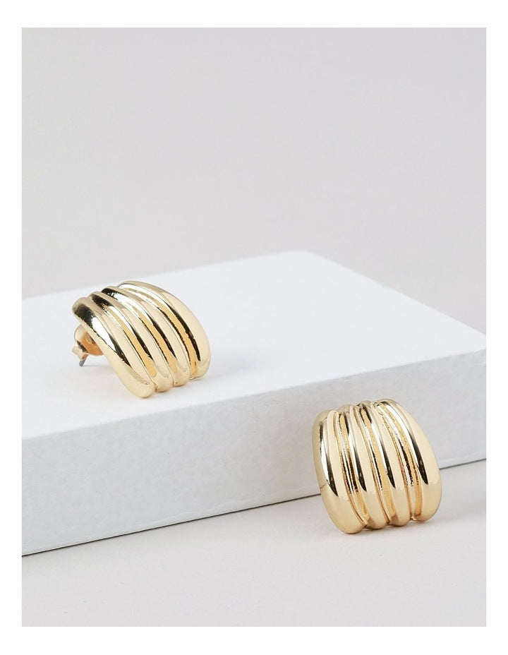 Dome Earrings in Gold