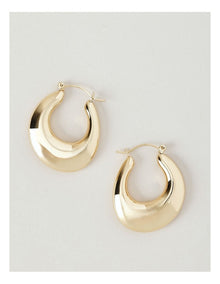 Large Thick Hoop Earring in Gold