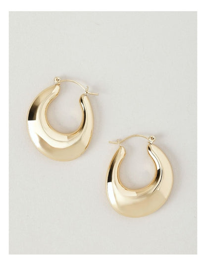 Large Thick Hoop Earring in Gold