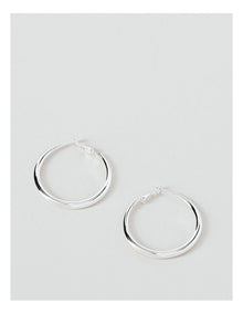 Round Hoop Earring in Silver