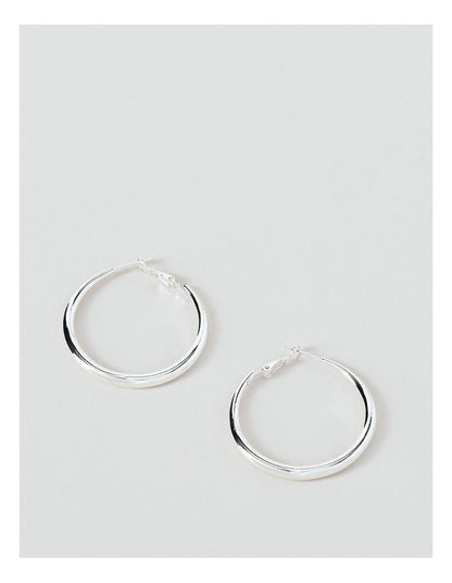 Round Hoop Earring in Silver