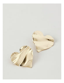 Heart Stud Earring in Gold