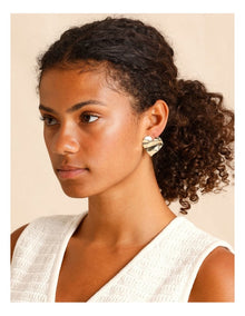 Heart Stud Earring in Gold