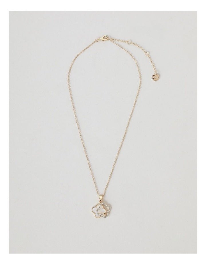 Clover Charms Necklace in Gold