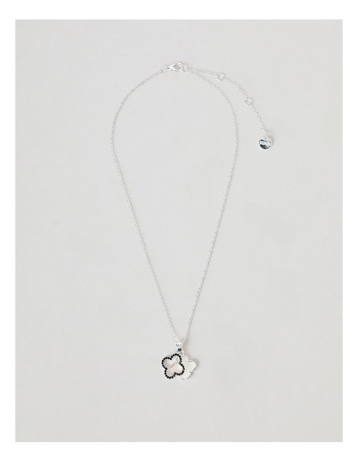 Clover Charms Necklace in Black