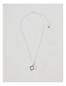 Clover Charms Necklace in Black