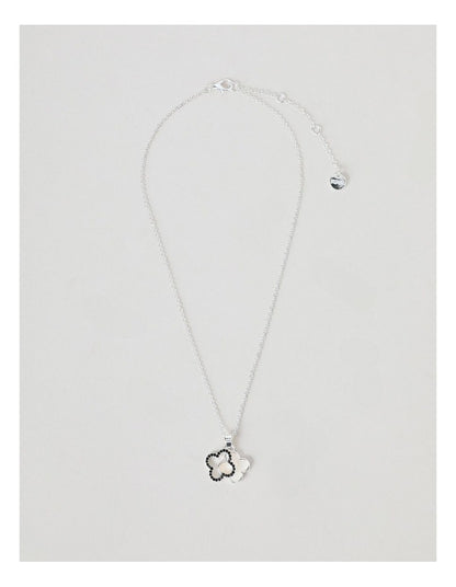 Clover Charms Necklace in Black