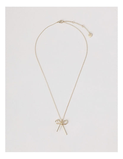 Bow Necklace in Gold