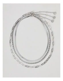Chain 3 Layer Necklace in Silver