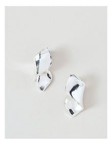 Twist Stud Earring in Silver