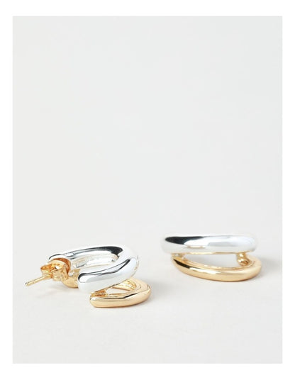 Double Hoop Earring in Gold