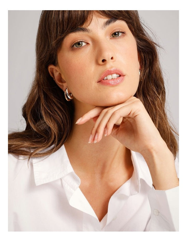 Double Hoop Earring in Gold