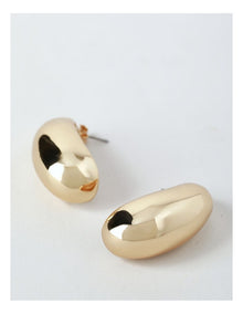 Large Hollow Hoop Earring in Gold