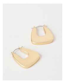 U Shape Hoop Earring in Gold