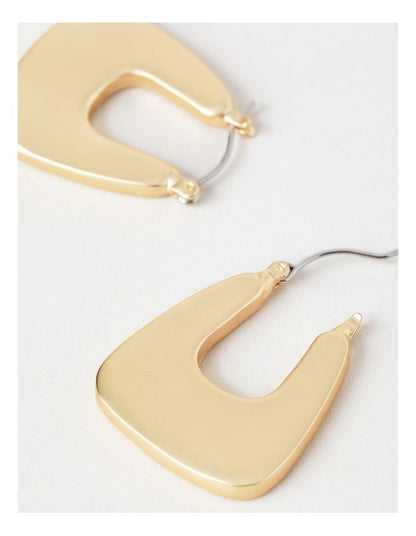 U Shape Hoop Earring in Gold
