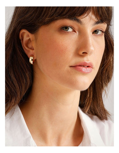 Small Hoop Earrings 2 Pack in Gold
