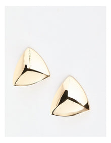 Chunky Triangle Stud Earring in Gold