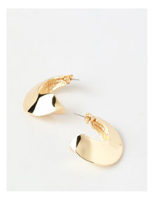 Large Round Hoop Earrings in Gold
